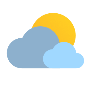 Partly cloudy