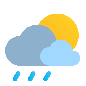 Moderate rain showers